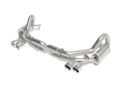 aFe MACHForce XP 12-16 Porsche 911 Carrera H6-3.8L SS-304 Cat-Back Exhaust w/ Polished Quad Tips aFe