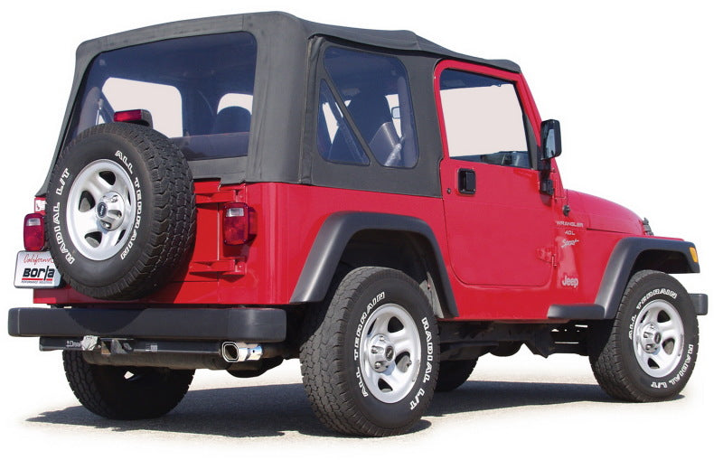 Borla 00-06 Jeep Wrangler Sport/SE/X/Rubicon Sahara 2.5L/4cyl 4.0L/6cyl SS Catback Exhaust - eliteracefab.com