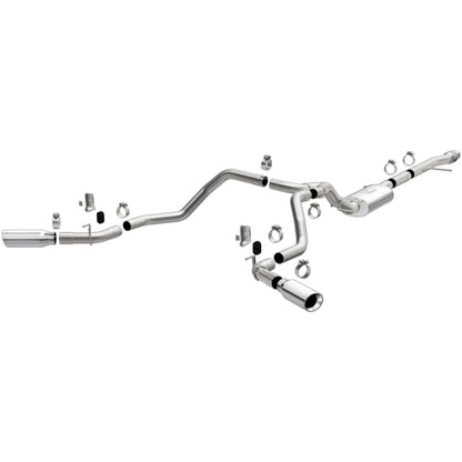 MagnaFlow 2019 Chevy Silverado 1500 V8 5.3L Street Series Dual Split Exit Exhaust w/ Polished Tips Magnaflow