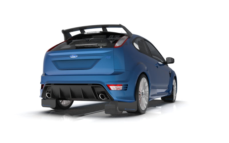 Rally Armor 09-11 Ford Focus MK2 RS Black UR Mud Flap Blue Logo