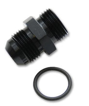 Load image into Gallery viewer, Vibrant -3AN Male Flare to -4 ORB Male Straight Adapter w/O-Ring - Anodized Black - eliteracefab.com