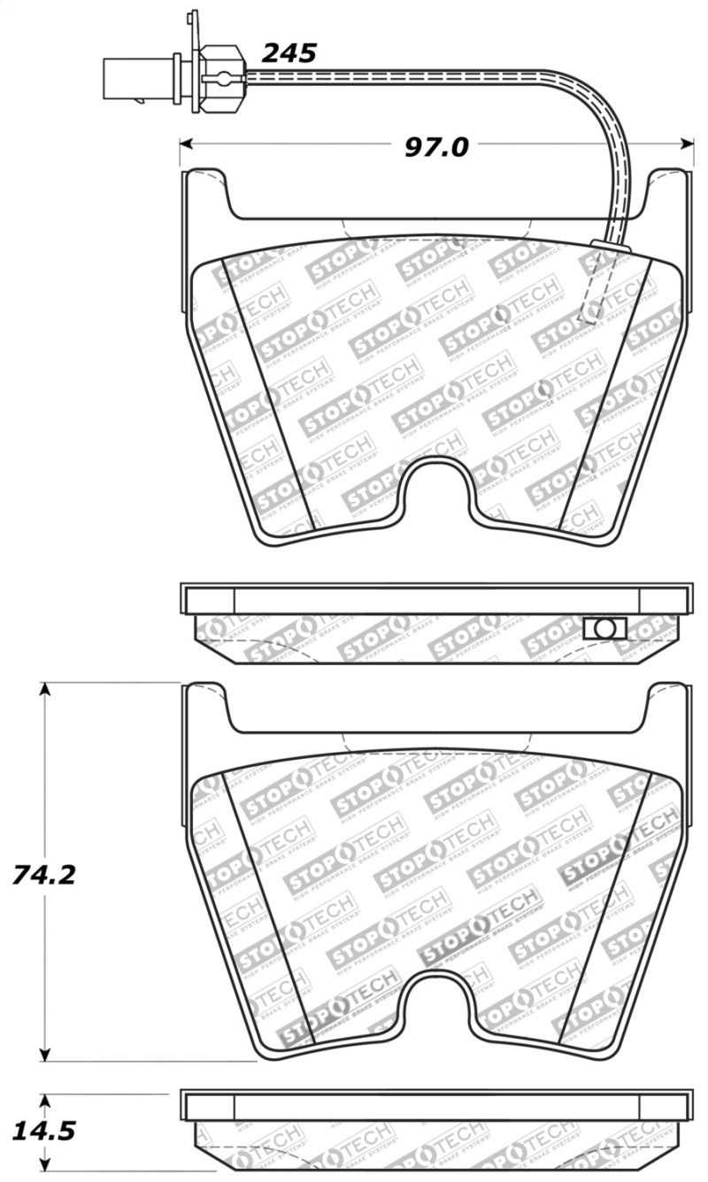 STOPTECH PERFORMANCE BRAKE PADS, 309.10290 - eliteracefab.com