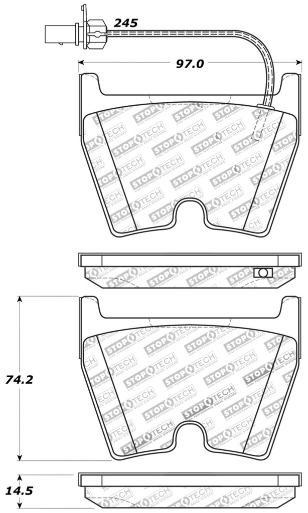 STOPTECH PERFORMANCE BRAKE PADS, 309.10290 - eliteracefab.com