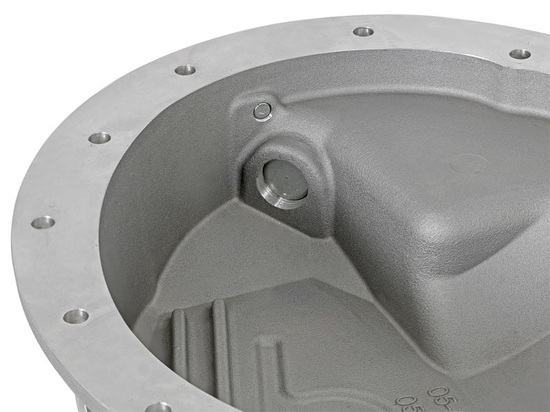 aFe Power Rear Differential Cover Raw w/Machined Fins Street Ser. 16-17 Nissan Titan XD (AAM 9.5-14)