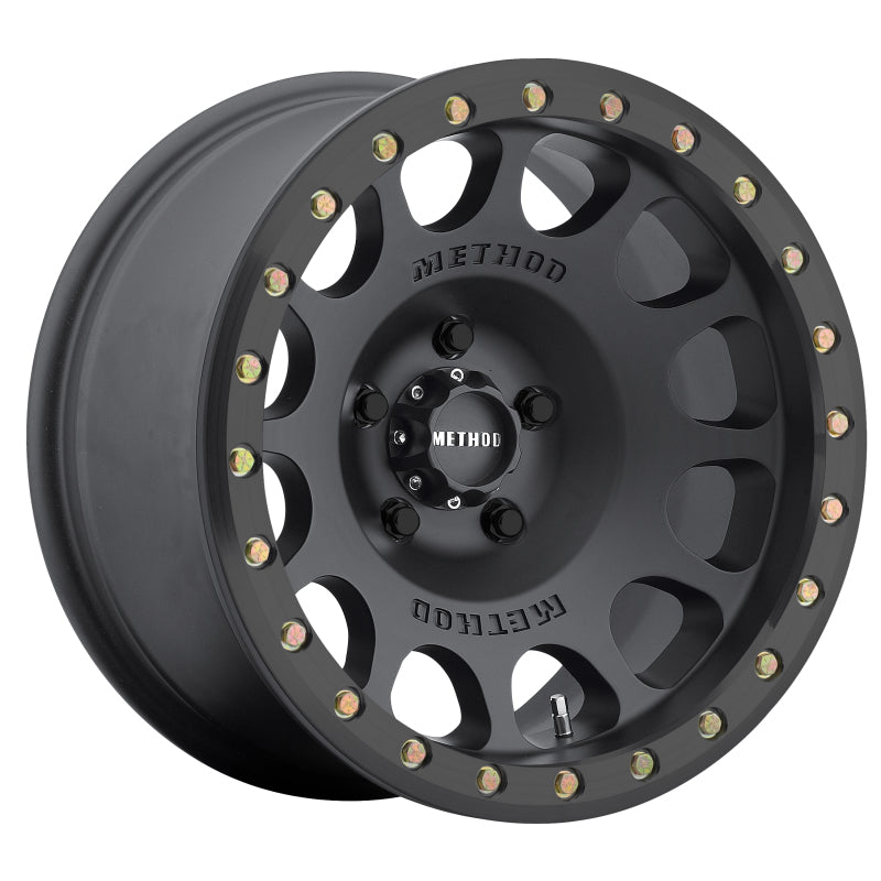 Method MR105 Beadlock 17x8.5 0mm Offset 6x135 87mm CB Matte Black w/BH-H24125 Wheel - eliteracefab.com