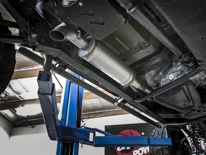 aFe Rock Duster 3in 409 SS Cat-Back Before Axle Turn-Down Exhaust 2018+ Jeep Wrangler (JL) V6 3.6L - eliteracefab.com