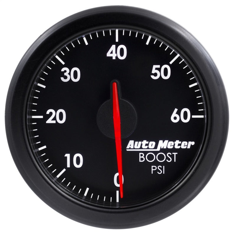 Autometer Airdrive 2-1/6in Boost Gauge 0-60 PSI - Black