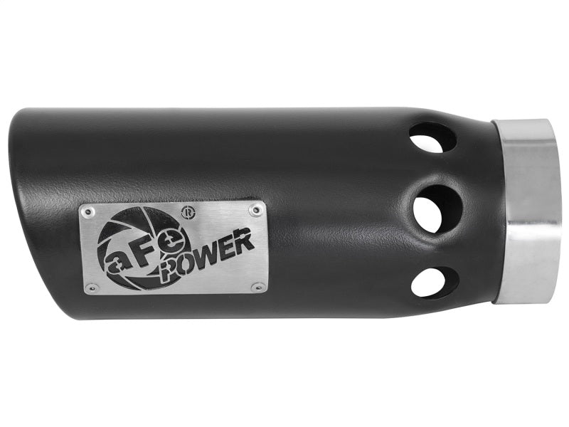 aFe Power Intercooled Tip Stainless Steel - Black 4in In x 5in Out x 12in L Clamp-On aFe