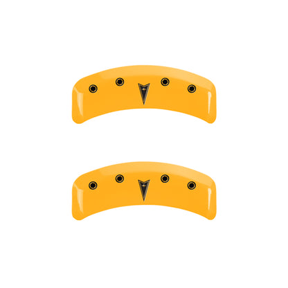MGP 4 Caliper Covers Engraved Front Pontiac Rear Arrow Yellow Finish Blk Char 1997 Pontiac Firebird MGP
