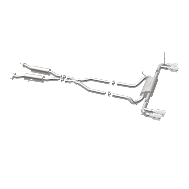 MagnaFlow Cat Back, SS, 2.5in, Quad Split Polish 4in tip 14-15 Jeep Grand Cherokee 3.6L/5.7L V6/V8 Magnaflow