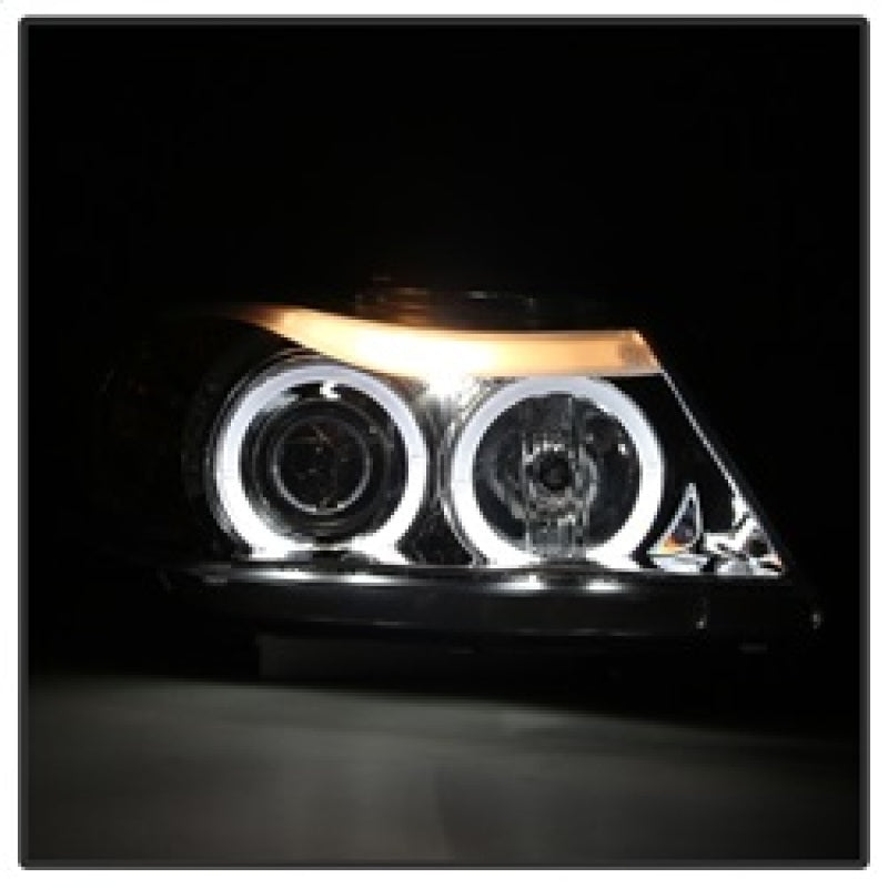 Spyder BMW E90 3-Series 06-08 Projector LED Halo Amber Reflctr Rplc Bulb Chrm PRO-YD-BMWE9005-AM-C - eliteracefab.com