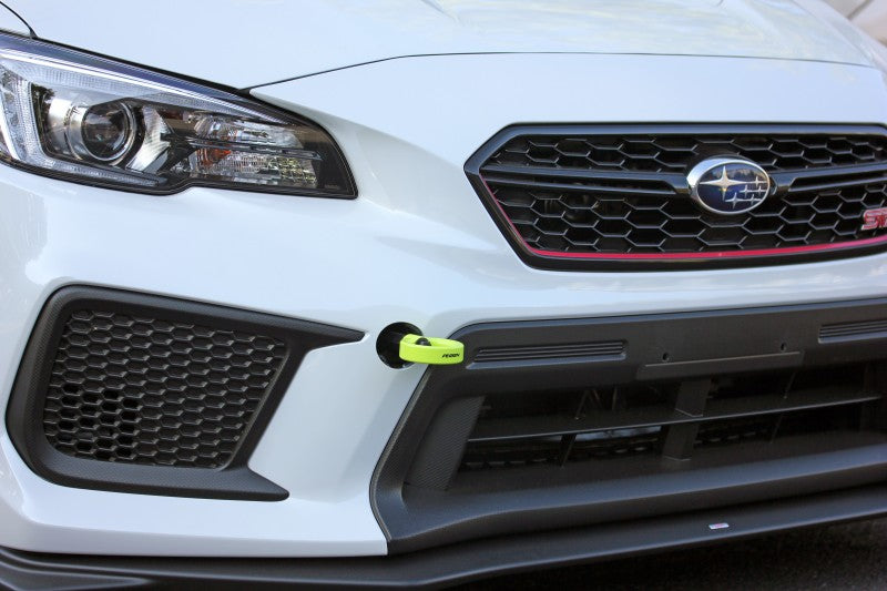 Perrin Tow Hook Kit - Front 2018+ Subaru WRX/STI - Neon Yellow - eliteracefab.com