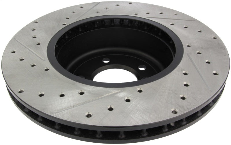 StopTech 08-09 BMW 535 Series / 04-09 545i/550i/645Ci/650i Slotted & Drilled Left Front Rotor - eliteracefab.com