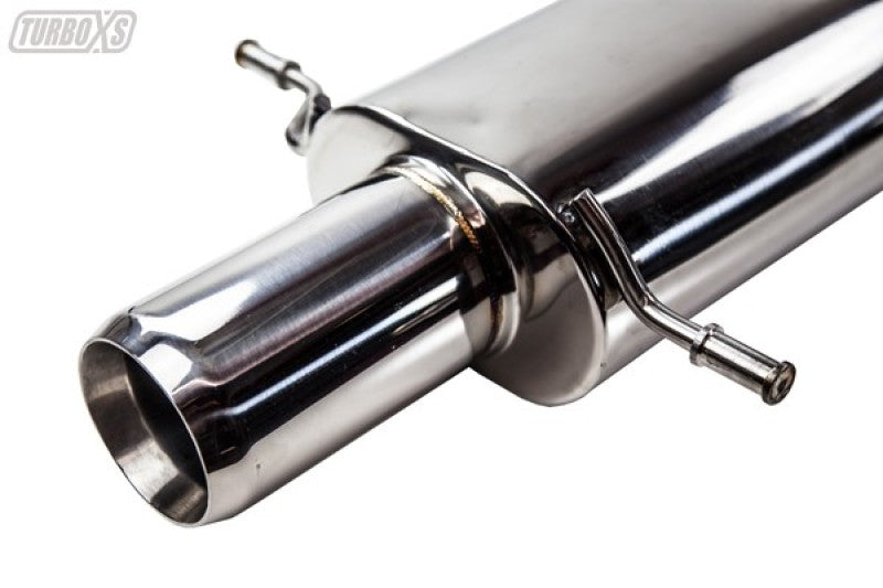 TURBOXS AXLE BACK MUFFLER POLISHED STAINLESS TIP SUBARU WRX/STI; 2002-2007 - eliteracefab.com