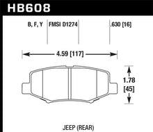 Load image into Gallery viewer, Hawk 2007-2011 Dodge Nitro R/T HPS 5.0 Rear Brake Pads - eliteracefab.com