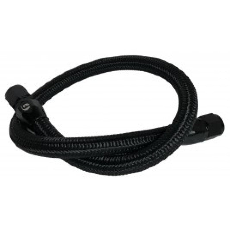 Fleece Performance 98.5-18 Dodge Cummins 34.5in Common Rail/VP44 Coolant Bypass Hose (BLK-Braided) - eliteracefab.com