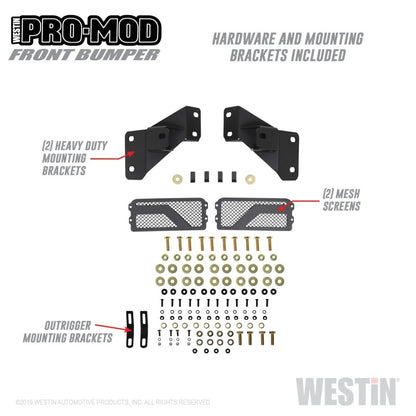 Westin 15-19 Chevrolet Silverado 2500/3500 Pro-Mod Front Bumper - Textured Black - eliteracefab.com