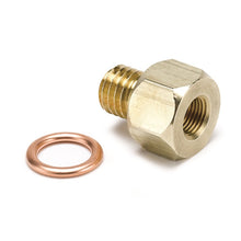 Load image into Gallery viewer, AutoMeter FITTING; ADAPTER; METRIC; M12X1.75 MALE TO 1/8in. NPTF FEMALE; BRASS - eliteracefab.com