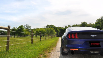 Corsa 15-16 Ford Mustang EcoBoost 2.3T Sport 3in Cat-Back Dual Rear Exit Black Tips CORSA Performance
