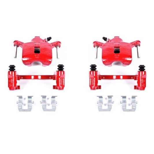 Power Stop 08-09 Buick Allure Rear Red Calipers w/Brackets - Pair - eliteracefab.com