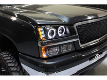 Load image into Gallery viewer, Spyder Chevy Silverado 1500 03-06 Projector LED Halo LED Amber Reflctr Blk PRO-YD-CS03-AM-BK - eliteracefab.com