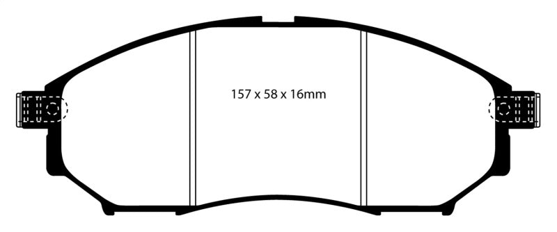 EBC 08-13 Infiniti EX35 3.5 Yellowstuff Front Brake Pads - eliteracefab.com