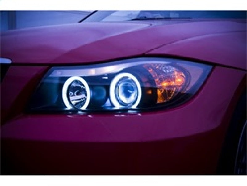 Spyder BMW E90 3-Series 06-08 4DR Projector CCFL Halo - Eyebrow Bulb Blk- PRO-YD-BMWE9005-CCFL-BK - eliteracefab.com