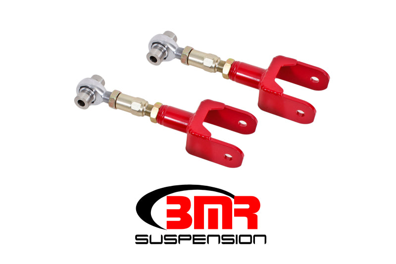 BMR UPPER CONTROL ARMS ON-CAR ADJUSTABLE ROD END RED (79-04 MUSTANG) - eliteracefab.com