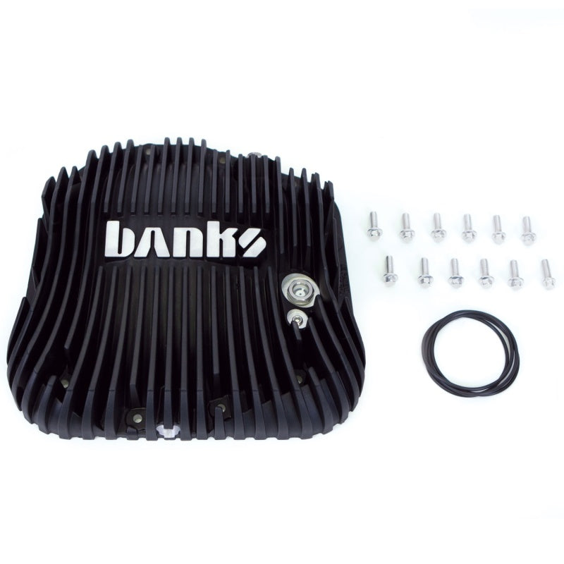 Banks 85-19 Ford F250/ F350 10.25in 12 Bolt Black-Ops Differential Cover Kit - eliteracefab.com