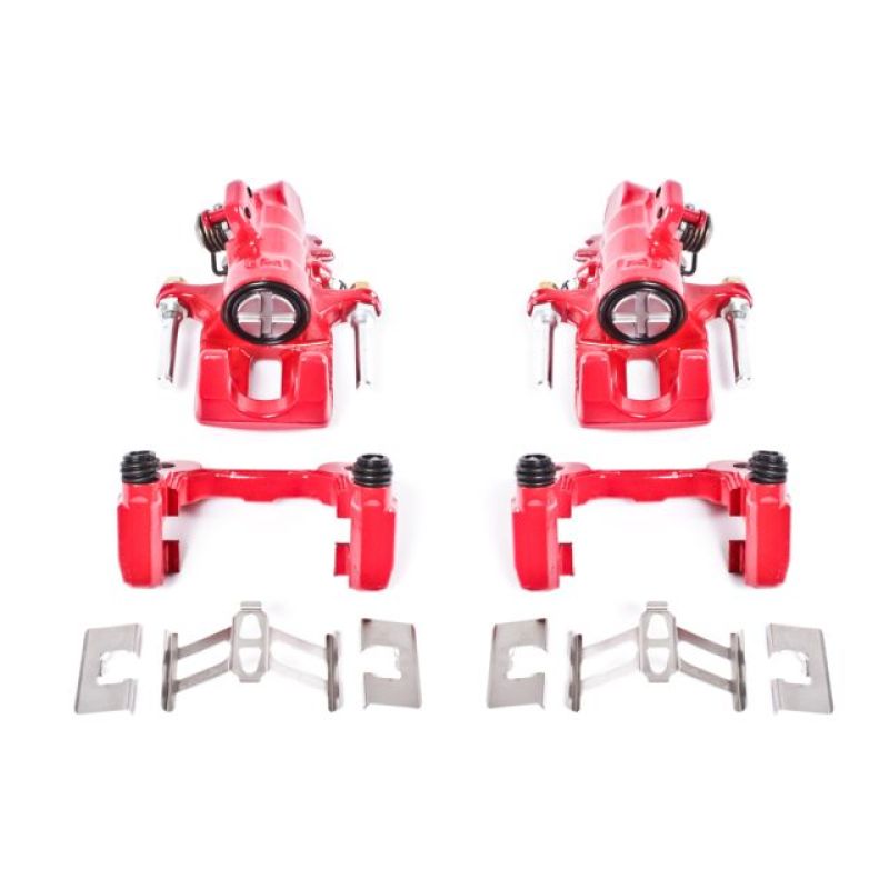 Power Stop 01-05 Acura EL Rear Red Calipers w/Brackets - Pair - eliteracefab.com