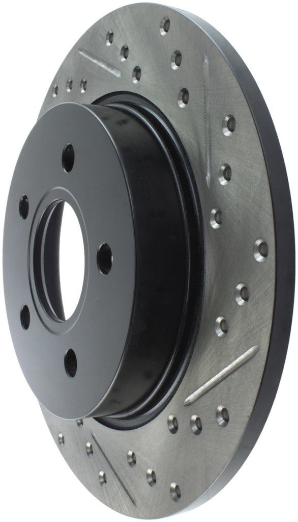 StopTech 12-15 Ford Focus w/ Rear Disc Brakes Rear Left Slotted & Drilled Rotor - eliteracefab.com