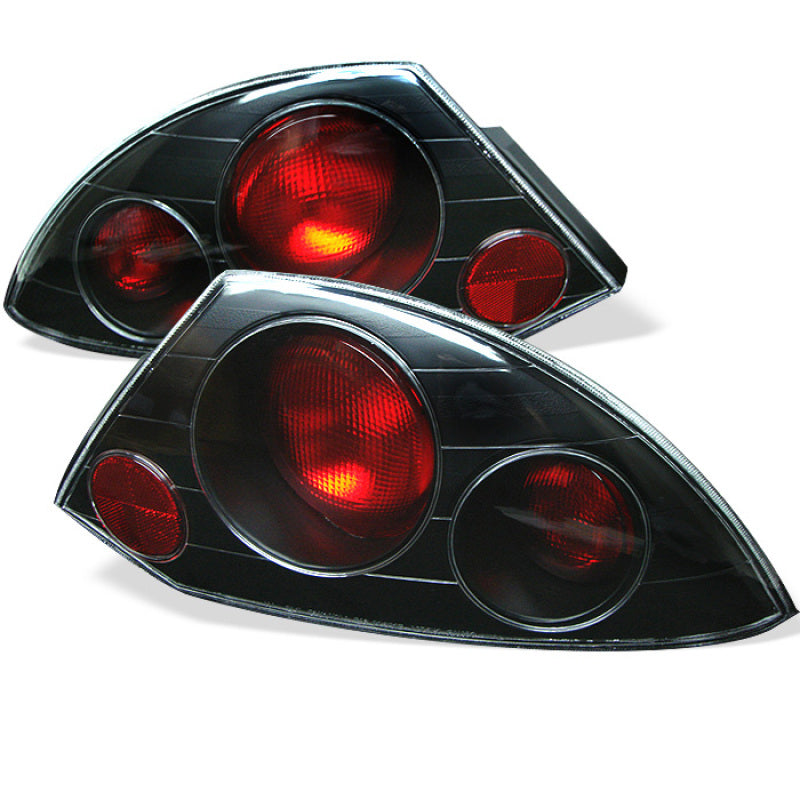 Spyder Mitsubishi Eclipse 00-02 Euro Style Tail Lights Black ALT-YD-ME00-BK - eliteracefab.com