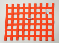 RaceQuip Orange 18in H x 24W SFI Ribbon Window Net - eliteracefab.com