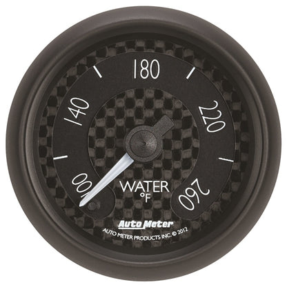 Autometer GT Series 52mm Full Sweep Electronic 100-260 Deg F Water Temperature Gauge 8055