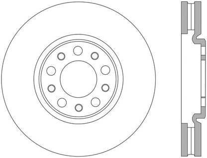 STOPTECH 13+ DODGE DART PERFORMANCE SLOTTED & DRILLED FRONT RIGHT ROTOR, 127.63080R - eliteracefab.com