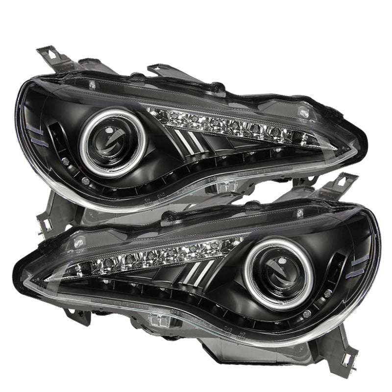 Spyder Subaru BRZ 12-14 Projector Headlights- DRL LED Black PRO-YD-SUBRZ12-BK - eliteracefab.com