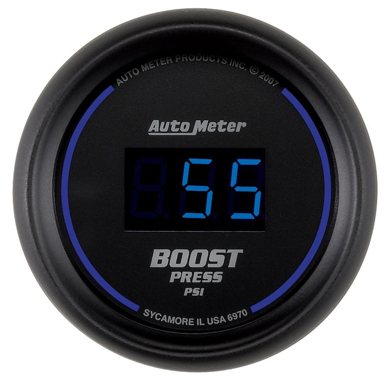 Autometer Cobalt Digital 52mm Digital 5-60 PSI Boost Gauge.