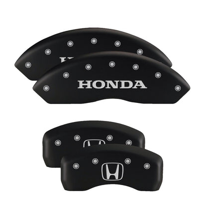 MGP 4 Caliper Covers Engraved Front & Rear MGP Black finish silver ch MGP