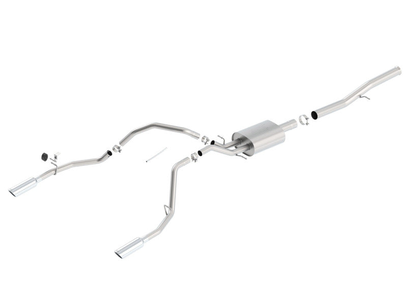 Borla 14 Silv/Sierra 1500 EC Std/CC Short 143.5in WB ATAK Single Split Rear Exit Cat-Back Exhaust - eliteracefab.com