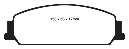 EBC 08-10 Pontiac G8 3.6 Yellowstuff Front Brake Pads - eliteracefab.com