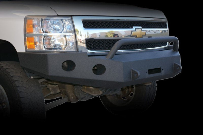 DV8 Offroad 07-13 Chevrolet Silverado 1500 Front Bumper - Black Powdercoat - eliteracefab.com