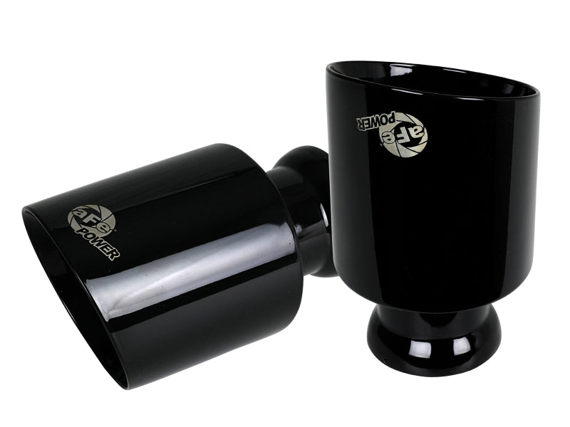 aFe MACH Force-XP 4-1/2in Black OE Replacement Exhaust Tips - 15-19 Dodge Charger/Hellcat - eliteracefab.com