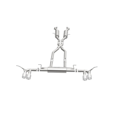 MagnaFlow Cat Back, SS, 2.5in, Quad Split Polish 4in tip 14-15 Jeep Grand Cherokee 3.6L/5.7L V6/V8 Magnaflow