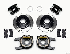 Wilwood D154 P/S Park Brake Kit Drilled Chevy 12 Bolt 2.75in Off w/ C-Clips