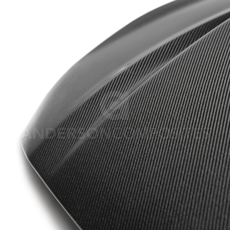 Anderson Composites 2018 Ford Mustang Double Sided Type-CJ 4in Carbon Fiber Cowl Hood Anderson Composites