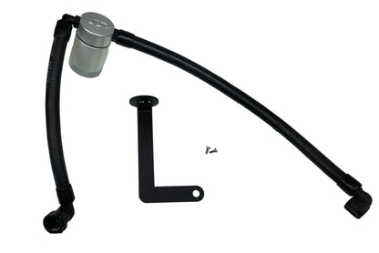 J&L 10-19 Ford Flex EcoBoost V6 Passenger Side Oil Separator 3.0 - Clear Anodized - eliteracefab.com