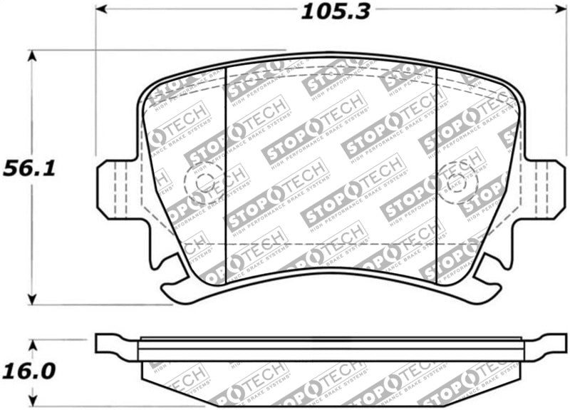 StopTech Street Select Brake Pads - Rear - eliteracefab.com