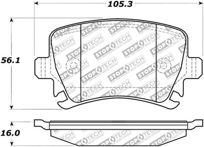 StopTech Street Select Brake Pads - Rear - eliteracefab.com