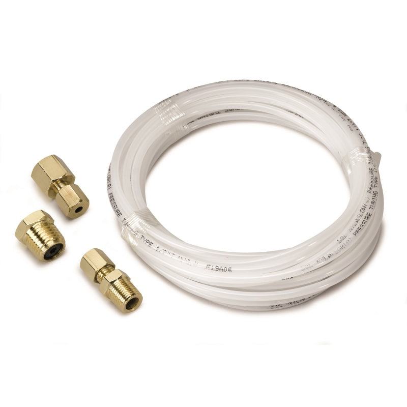 AutoMeter TUBING; NYLON; 1/8in.; 12FT. LENGTH; INCL. 1/8in. NPTF BRASS COMPRESSION FITTING - eliteracefab.com