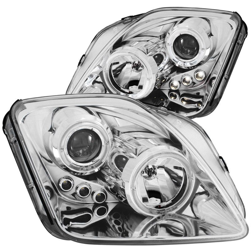 ANZO USA Honda Prelude Projector Headlights W/ Halo Chrome W/ Led; 1997-2001 - eliteracefab.com